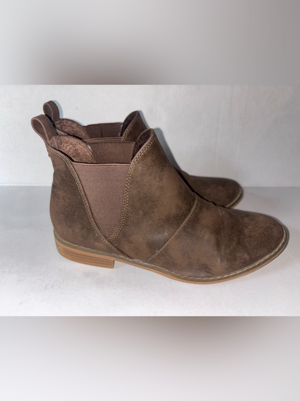 Rocket Dog Maylon Brown Faux Leather Chelsea Ankle Booties